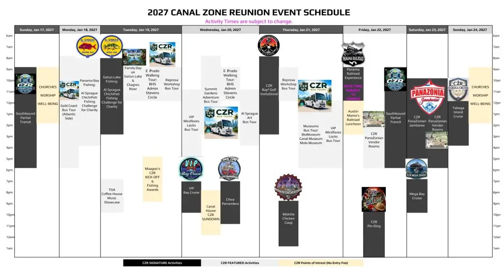 Master CZR2027 schedule